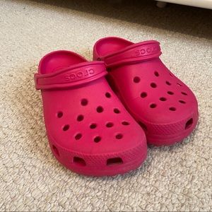 Electric Pink Crocs